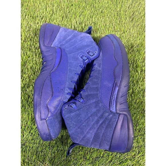 Size 12 - Nike Air Jordan 12 Retro Deep Royal Blue 2016 130690-400 OG XII‎ Blue main image 4